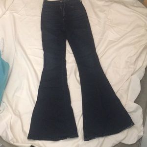 High waisted bell bottom jeans